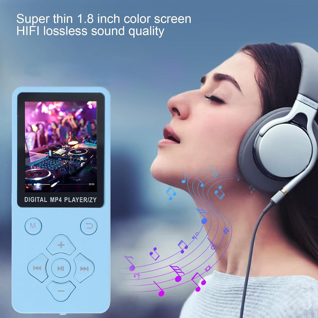 MP3-Player mit Bluetooth, HiFi-Sound, 1,8-Zoll-Bildschirm, Tragbarer Musik-Player, Digitaler Audio-P