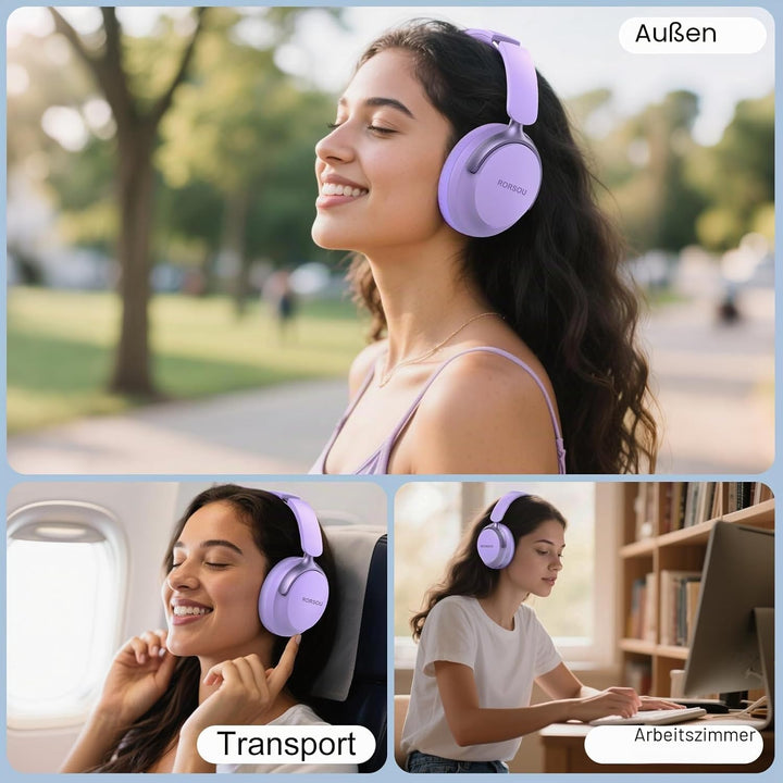 B8 Over-Ear Bluetooth Kopfhörer, 6 EQ Musik Modi, 50 stündige Laufzeit, Deep Bass Wireless Kopfhörer