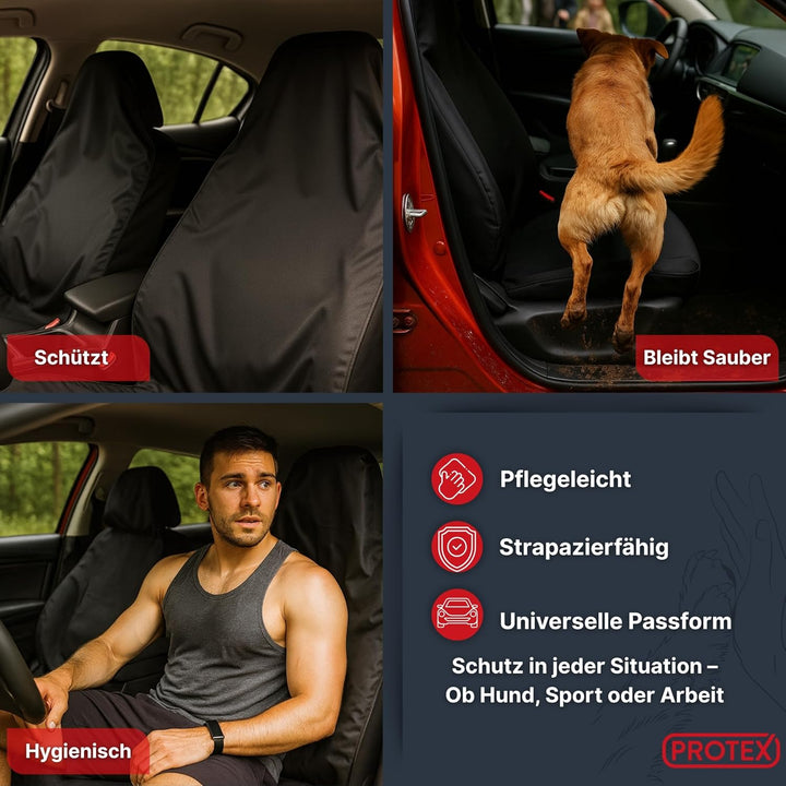 PROTEX Sitzschoner für Autositze - Werkstattschoner - Rutsch- und wasserfestes, schmutzabweisendes O