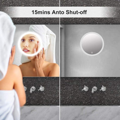 TOUCHBeauty LED USB aufladbarer Kosmetikspiegel Wandmontage im Badezimmer, 7-Fach Vergrösserung Rasi