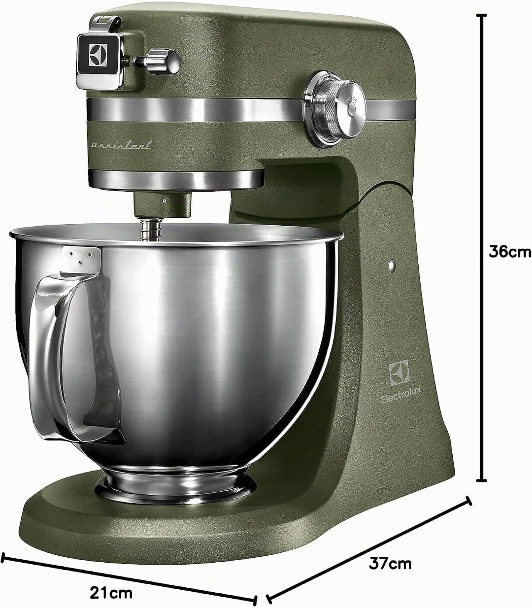 Electrolux EKM550 Knetmaschine, 1200 W, 10 Geschwindigkeitsstufen, Stahl, Grün Grün Rührmaschine, Gr