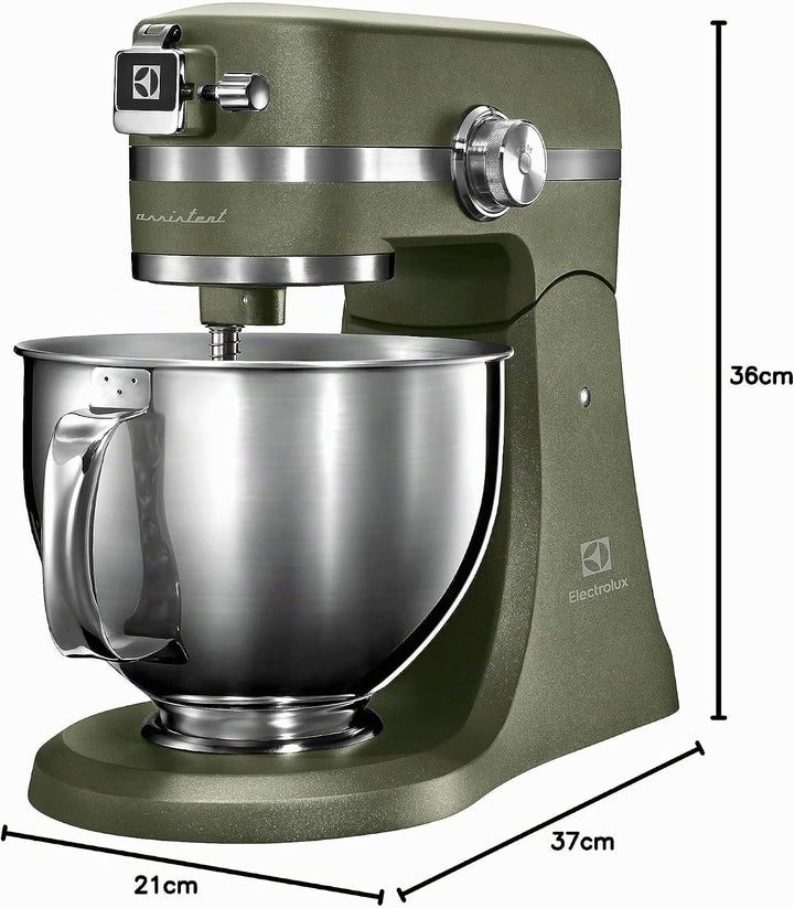 Electrolux EKM550 Knetmaschine, 1200 W, 10 Geschwindigkeitsstufen, Stahl, Grün Grün Rührmaschine, Gr