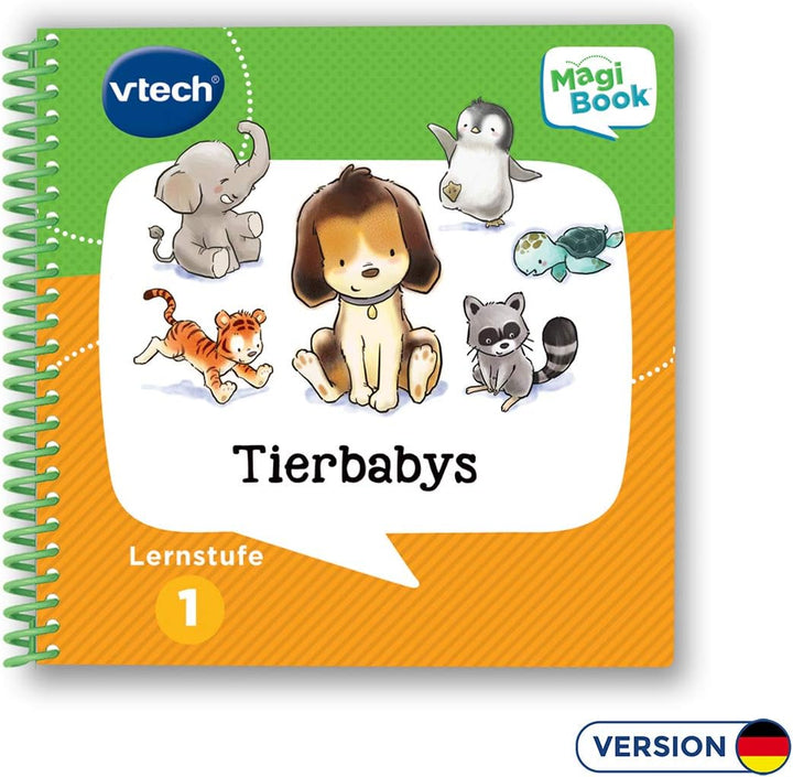 Vtech 80-480004 Lernstufe 1-Tierbabys MagiBook Lernbücher, Mehrfarbig & 80-481204 Lernstufe 1 - EIN