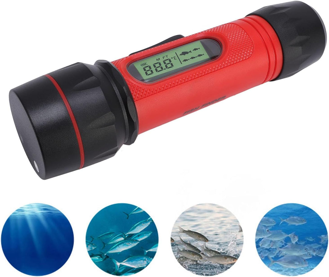 Sonar Fish Finder, Drahtloser Wasserfischfischfischfinder mit LCD -Display, 295,3 Fuss Range, Handhe
