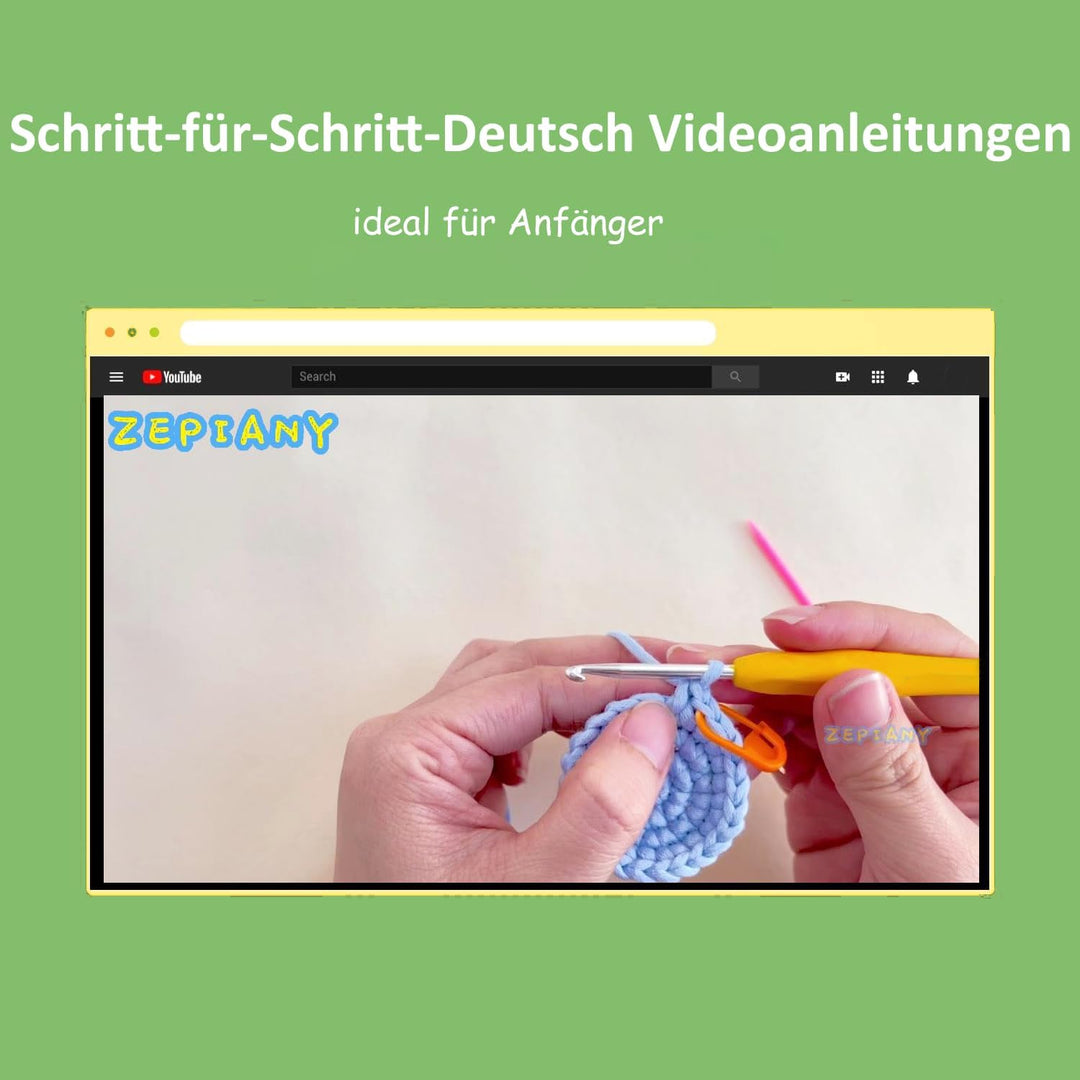 ElysiumEq Häkelset für Anfänger mit Häkelgarn, Häckel Kit für Anfänger für Diy Set Erwachsene, Häkel