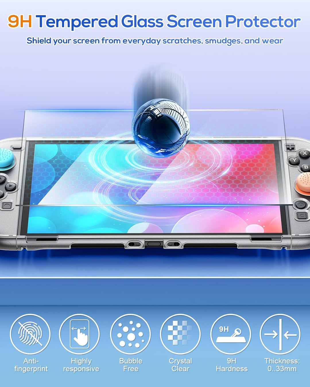 FYOUNG Dockable Hülle für Nintendo Switch 2, Abnehmbares Hartschalenhülle für Joy Con 2, Kratzfest &