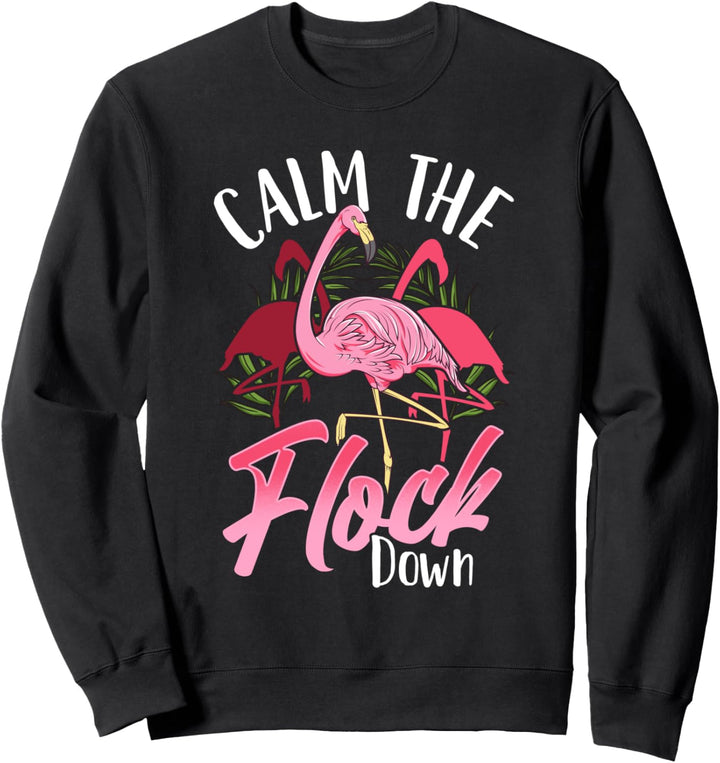Lustige Ruhe Die Herde Down Flamingos Geschenk Frauen Sweatshirt