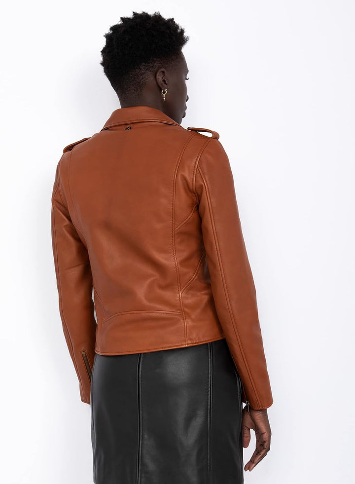 Schott NYC Damen Jacke XS Cognac, XS Cognac