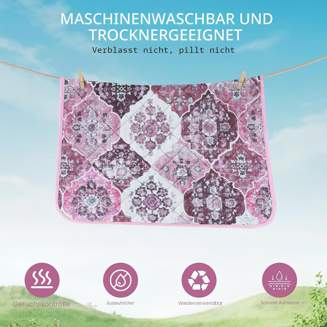 IEUUMLER 2 Stück Welpenunterlagen Waschbar für Hunde, Wiederverwendbar und Schnell Absorbierend PIPI