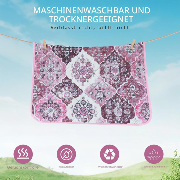IEUUMLER 2 Stück Welpenunterlagen Waschbar für Hunde, Wiederverwendbar und Schnell Absorbierend PIPI
