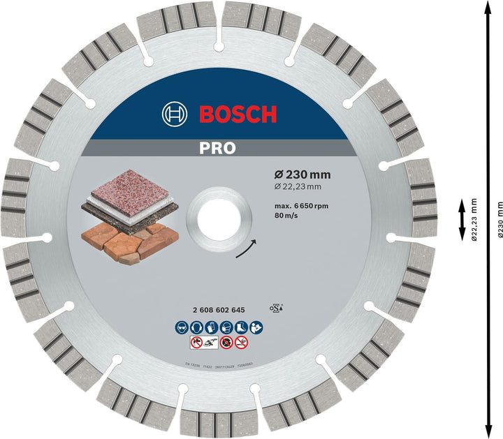 Bosch Accessories Bosch Professional Diamanttrennscheibe Best for Stone (für Stein, 230 x 22,23 x 2,