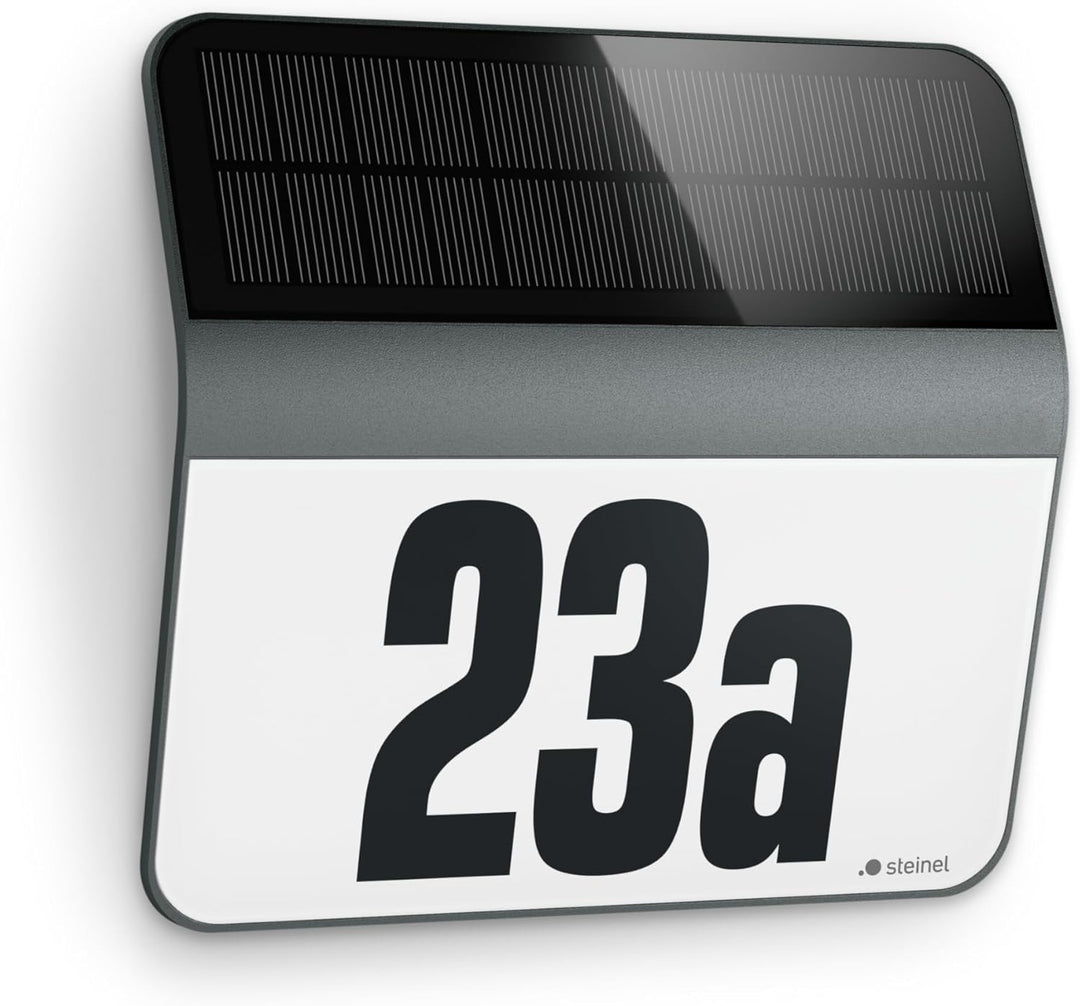 Steinel LED Solar Leuchte XSolar LH-N anthrazit, Dämmerungsschalter, 2500 mAh LiFe-Akku, inkl. beleu