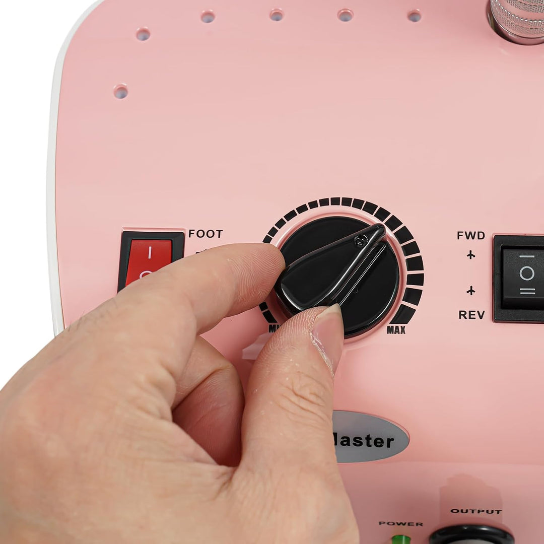 Nagelfräser für Gelnägel 35000 U/min, 35W Elektrische Nagelfeile 5 Bohrer | Leistungsstarker 35W Mot