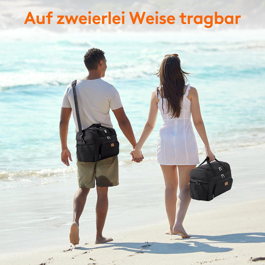 Lifewit Kühltasche Gross Einkaufstasche Faltbar Cooler Bag Sportliche Kühlbox Isoliertasche Double D