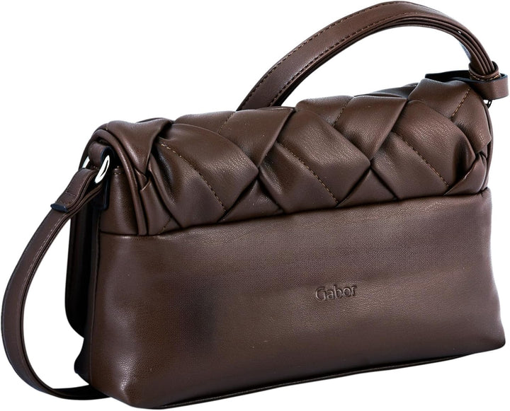 camel active Damen Gabor Bags Bridget Umhängetasche Umschlagtasche Klein Schwarz Nougat, Nougat