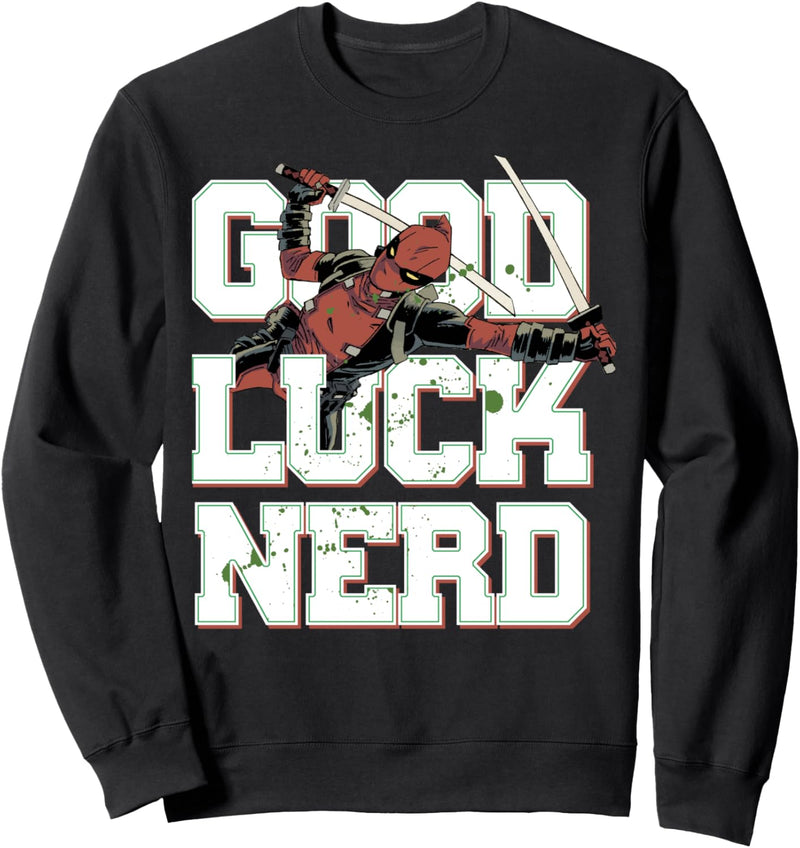 Marvel Deadpool Good Luck Nerd Sweatshirt