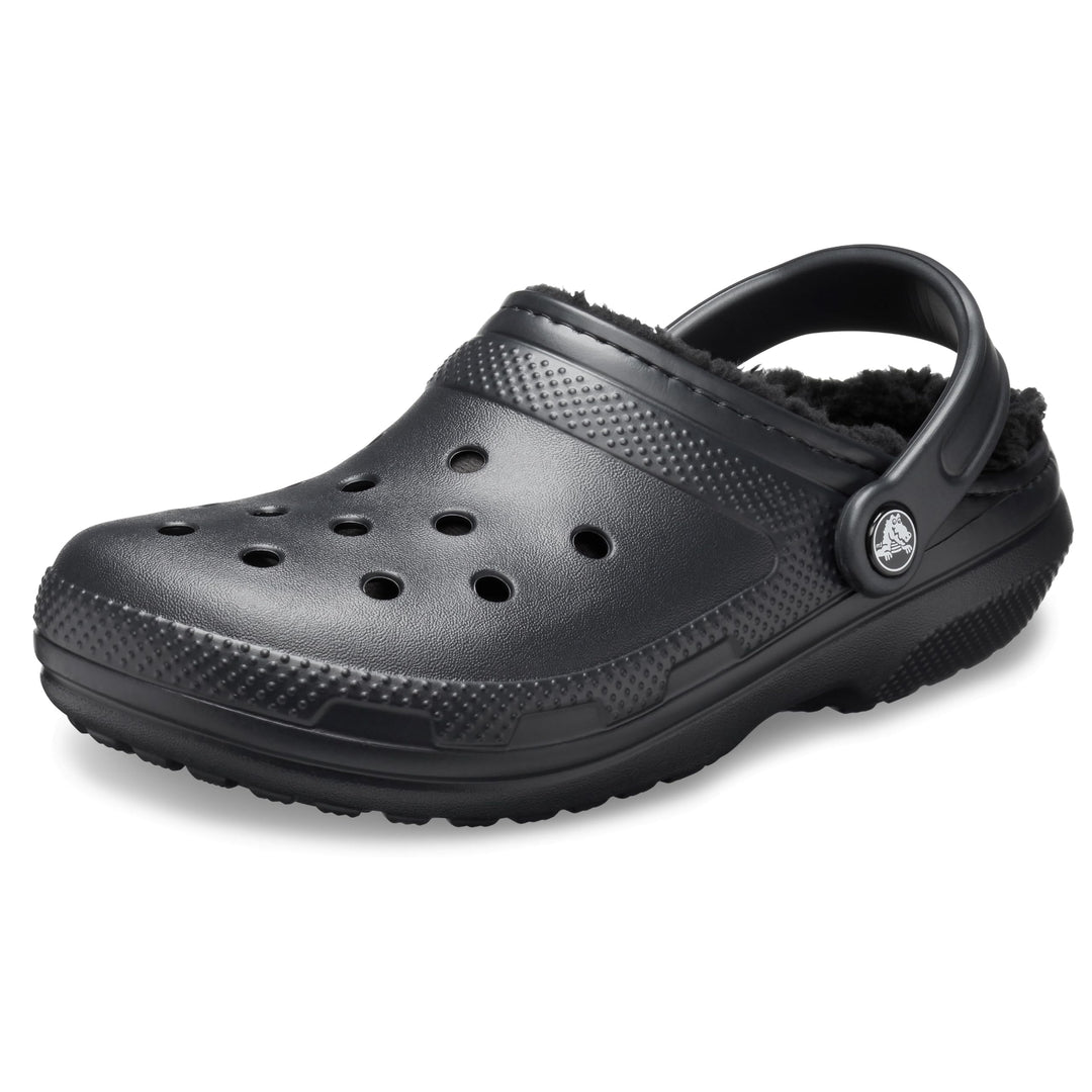 Crocs Unisex Classic Lined Clogs 33/34 EU Schwarz, 33/34 EU Schwarz