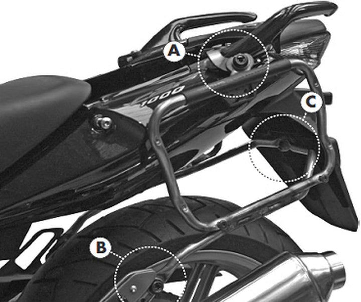 GIVI PLXR174 Rapid Stahlrohr-Seitenkofferträger - Abnehmbar