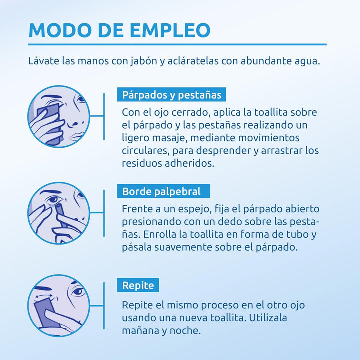 Care+ Ophthalmic Wipes — tägliche Hygiene für Augenlider, Wimpern und Lidränder — Aloe Vera, Ringelb
