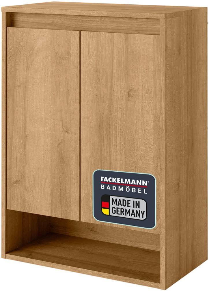 FACKELMANN Doppel-Midischrank Natura/Badschrank mit Soft-Close/Masse (B x H x T): ca. 60,2 x 82,6 x