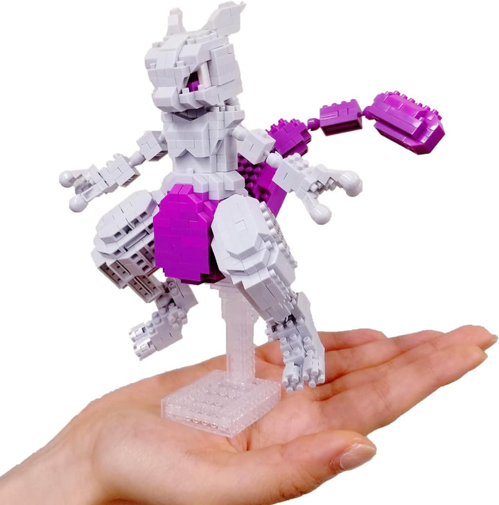 Bandai - Nanoblock - Pokémon Figur Mewtwo - Mini-Figur Bausteinen - Konstruktionsspielzeug Mini-Baus