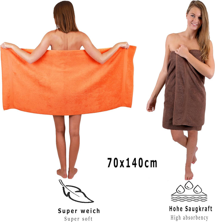 Betz 10-TLG. Handtuch-Set Premium 100% Baumwolle 2 Duschtücher 4 Handtücher 2 Gästetücher 2 Waschhan