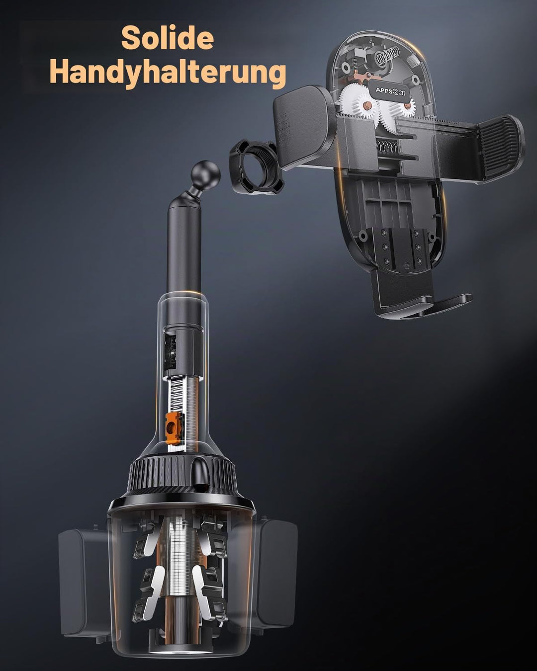APPS2Car Handyhalterung Auto Getränkehalter, Handyhalterung Auto Becherhalter, Mercedes Handy Halter