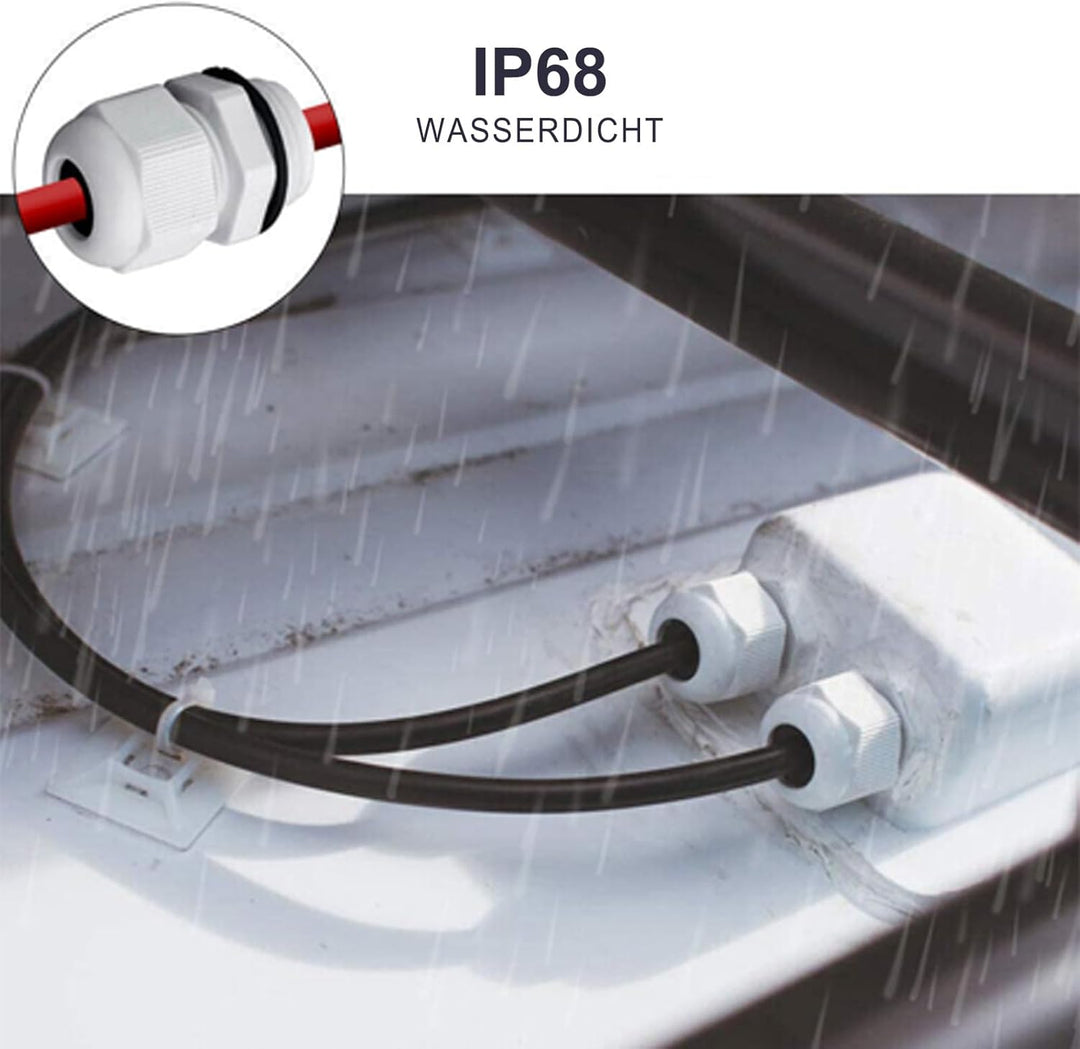 enjoy solar ABS Montage Set Solarmodul Halterung 7 Teile in Weiss mit Dachdurchführung, ideal für Wo