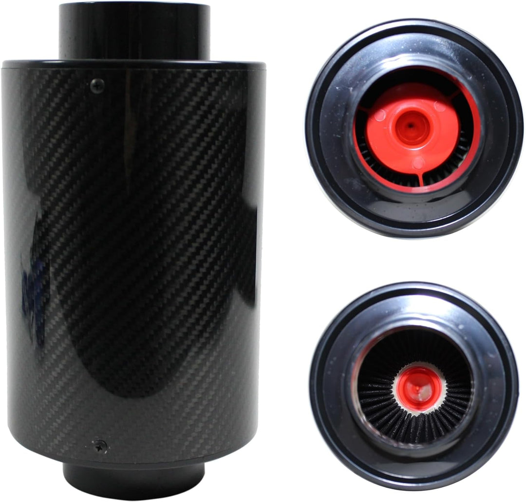 JOM Car Parts & Car Hifi GmbH 40304 Carbon Power Sportluftfilter Airbox Air Intake incl.Flex Schlauc