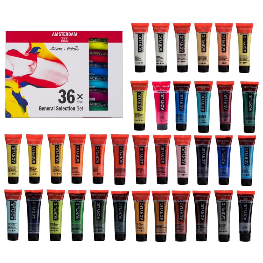 Amsterdam Standard Serie Acrylfarbe Allgemeine Auswahl Set | 36 x 20 ml (17820437)