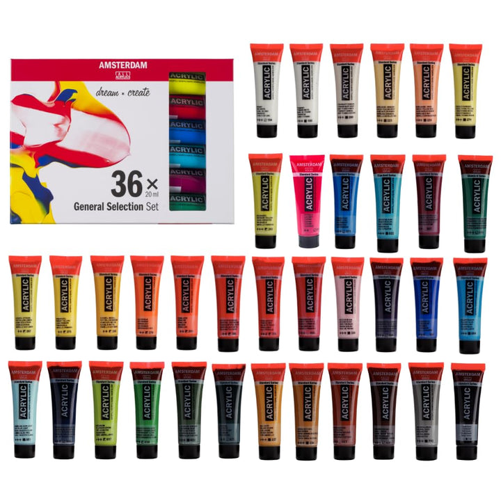 Amsterdam Standard Serie Acrylfarbe Allgemeine Auswahl Set | 36 x 20 ml (17820437)