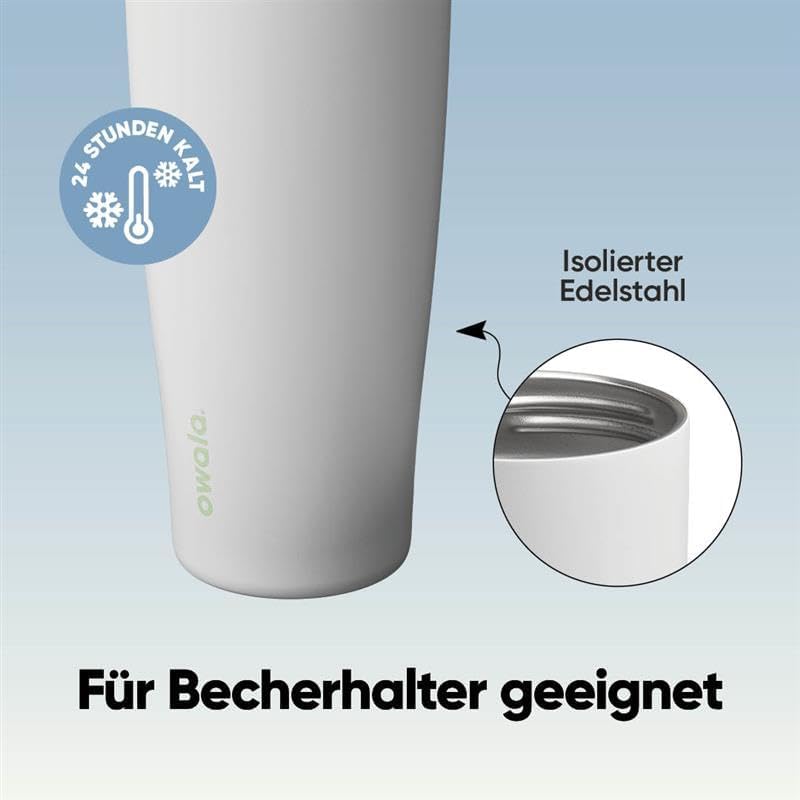 Owala FreeSip Sway Isolierte Edelstahl Trinkflasche mit Strohhalm und 2‑in‑1‑Trinköffnung, 1185ml, i