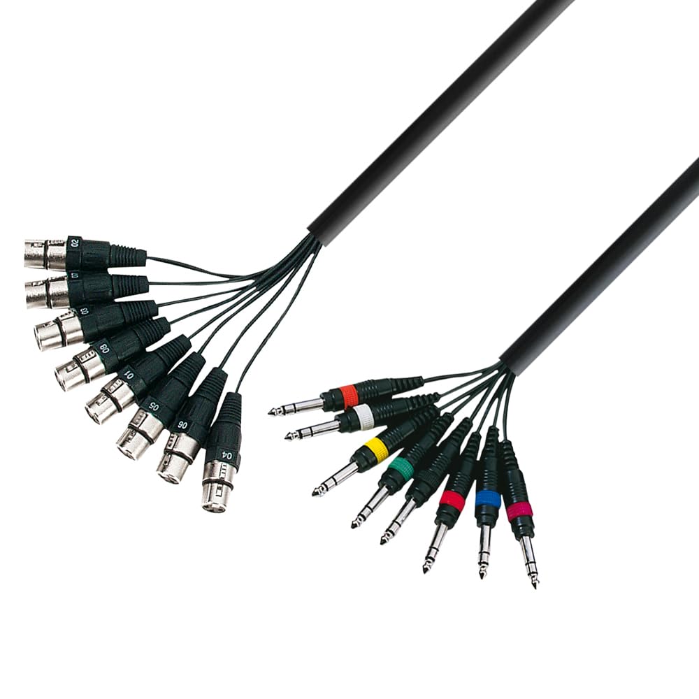 Adam Hall Cables KMCO5XMPPM38 Multicore Kabel 8 x 6,3 mm Klinke stereo auf 8 x XLR male 5 m