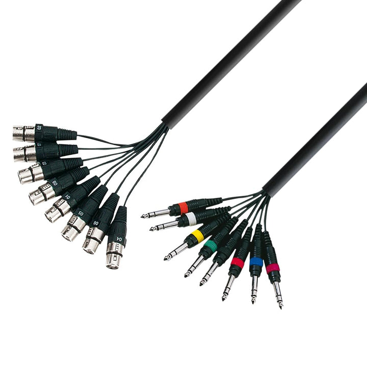 Adam Hall Cables KMCO5XMPPM38 Multicore Kabel 8 x 6,3 mm Klinke stereo auf 8 x XLR male 5 m