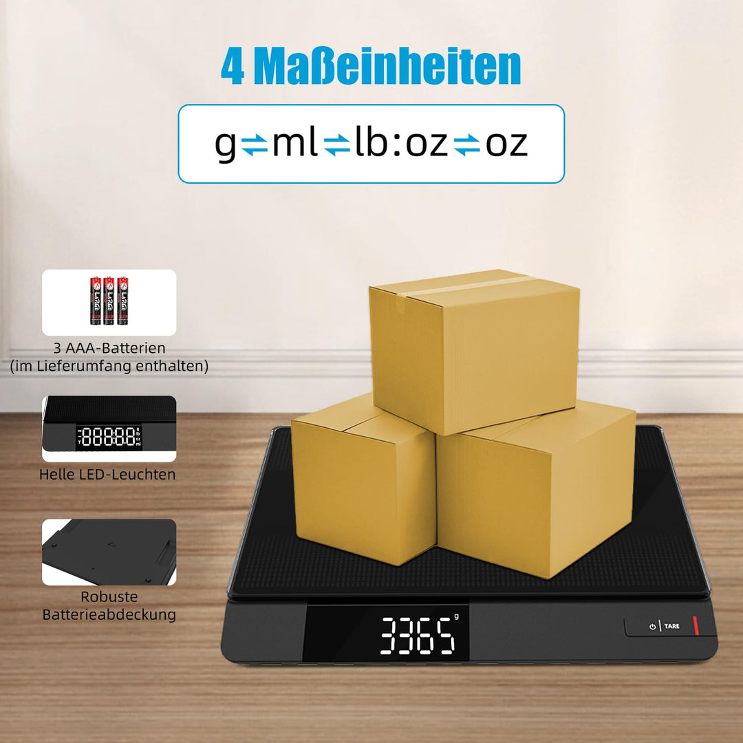 UNIWEIGH Postwaage 15kg/33lb,Küchenwaage mit 0.1 oz Genauigkeit,Digitale Lebensmittelwaage Gewicht G