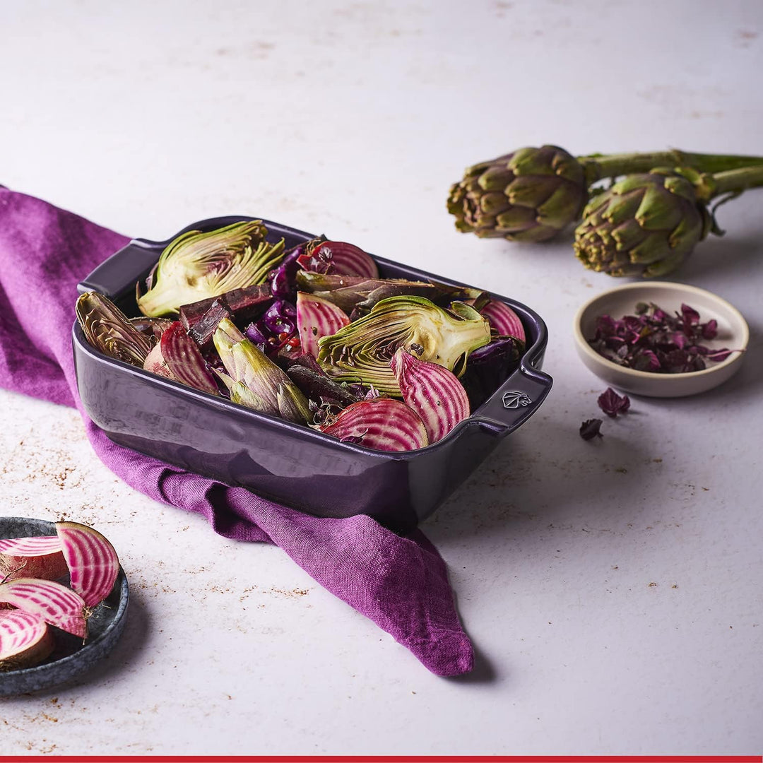 PEUGEOT - Rechteckige Auflaufform aus Keramik - 25 cm x 16,8 cm x 6,2 cm - Fassungsvermögen: 1,4 L -