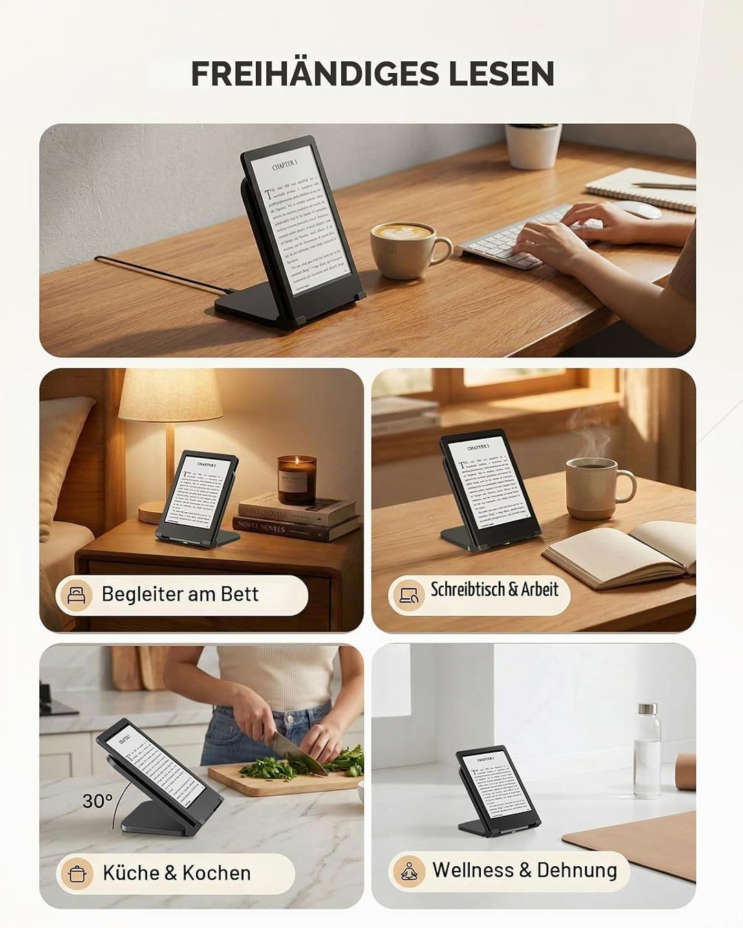 Doohoeek Kabellose Ladestation für Kindle Paperwhite Signature (2022/2024), Colorsoft Signature (202