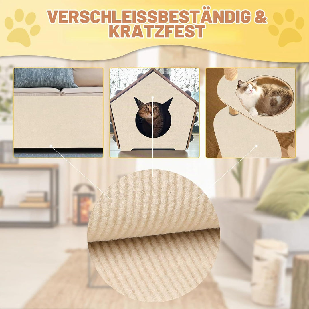 Kratzmatte Katze, 200cmx40cm Selbstklebend Kratzteppich Katze Wand Kratzmatte für Katzen Katzenkratz