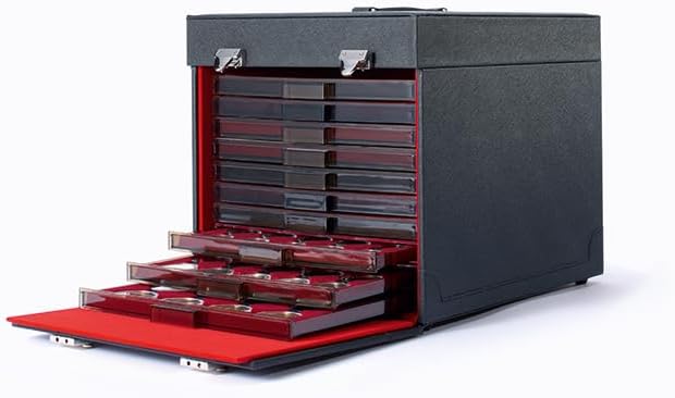 Leichtturm 303239 Münzkoffer MB Sammlerkoffer für bis zu 10 Münzboxen MB oder 6 Münzboxen XL - 328 x
