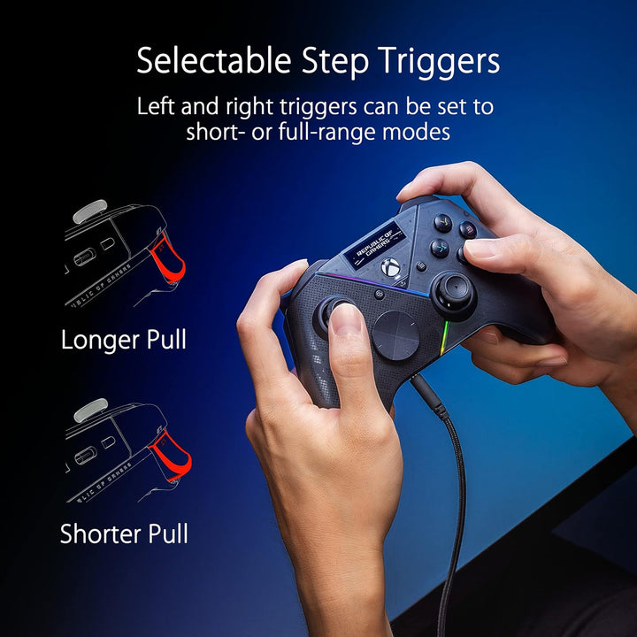 ASUS ROG Raikiri Pro PC Controller (OLED Display, einstellbare Trigger und Joystick, Aura RGB Beleuc