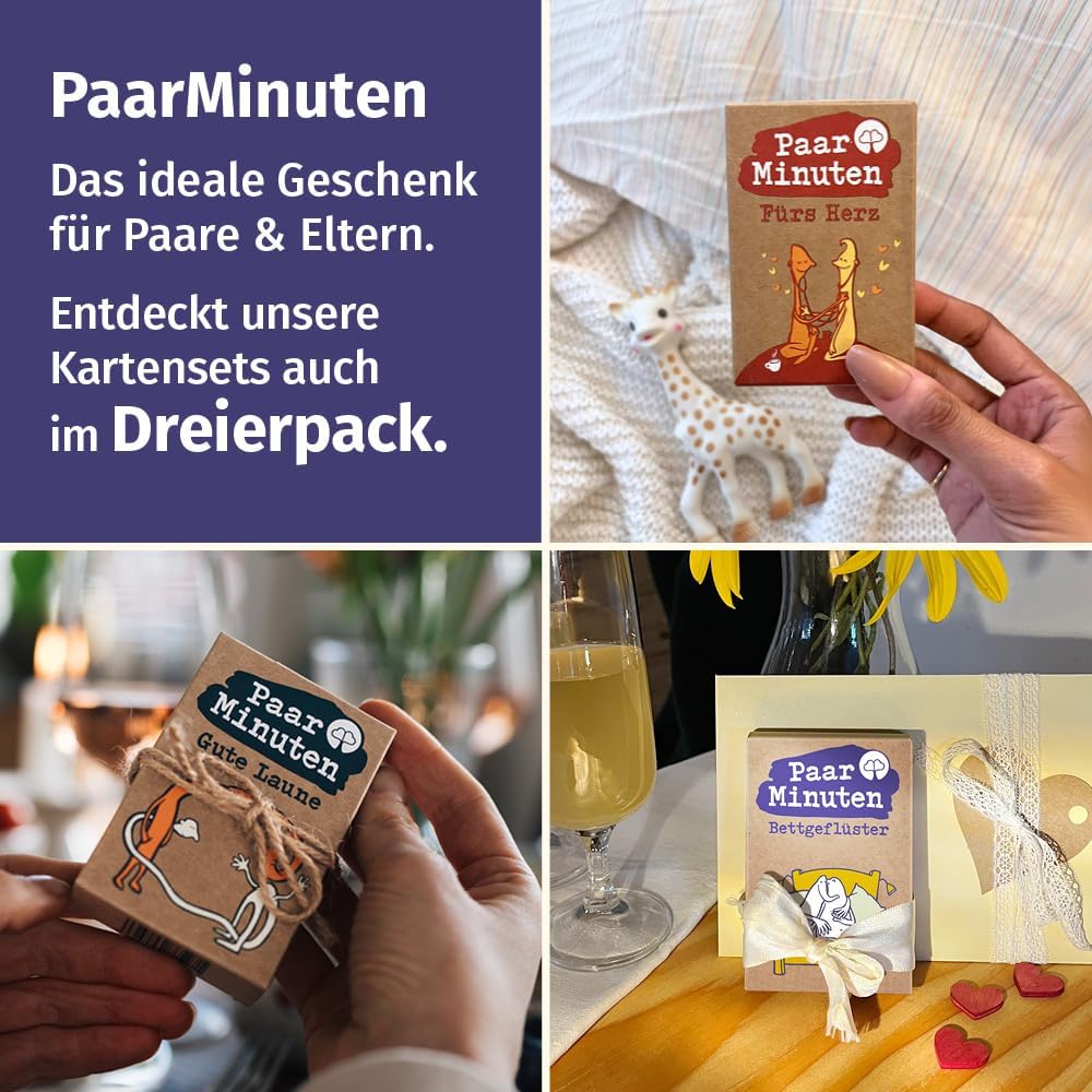 PaarMinuten Bettgeflüster – 53 spielerische Gesprächskarten für Paare und Eltern, liebevolle Geschen