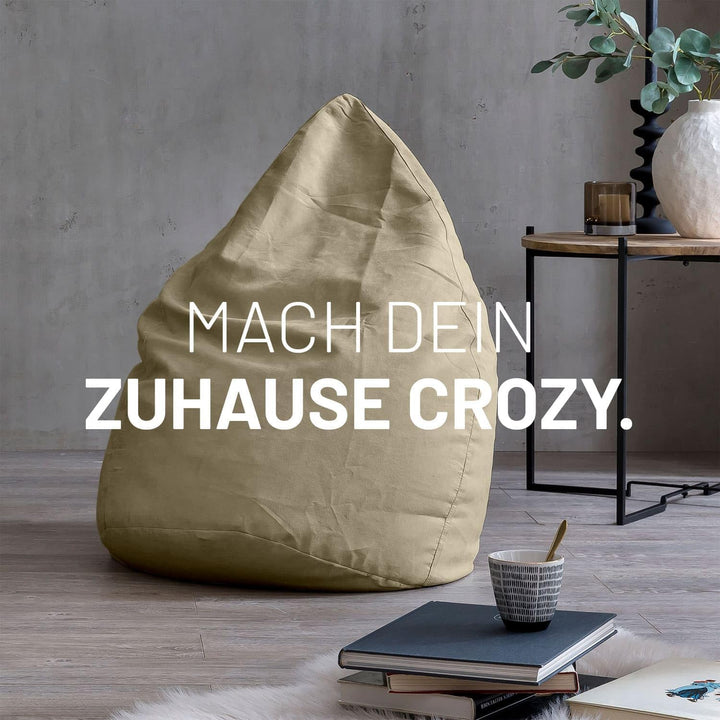 Lumaland Sitzsack Luxury XL Plus 85x65cm | Microvelours Beanbag mit extra weichem & robustem Stoff |