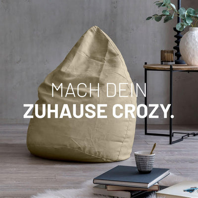 Lumaland Sitzsack Luxury XL Plus 85x65cm | Microvelours Beanbag mit extra weichem & robustem Stoff |