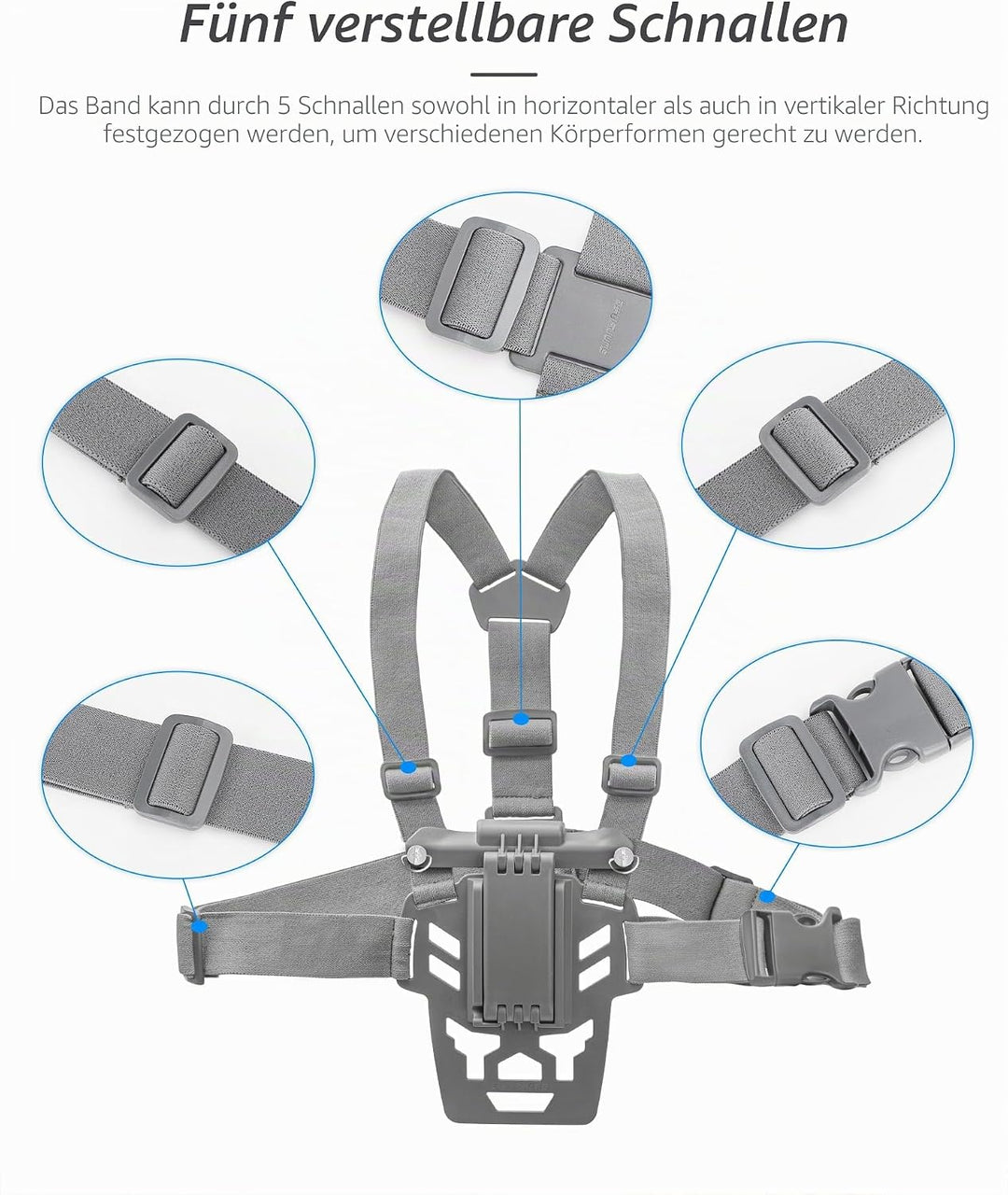 Brusthalterung kompatibel mit DJI RC 2/1 Fernbedienungshalterung Rücken Brustband Hüftgurt Stützhalt