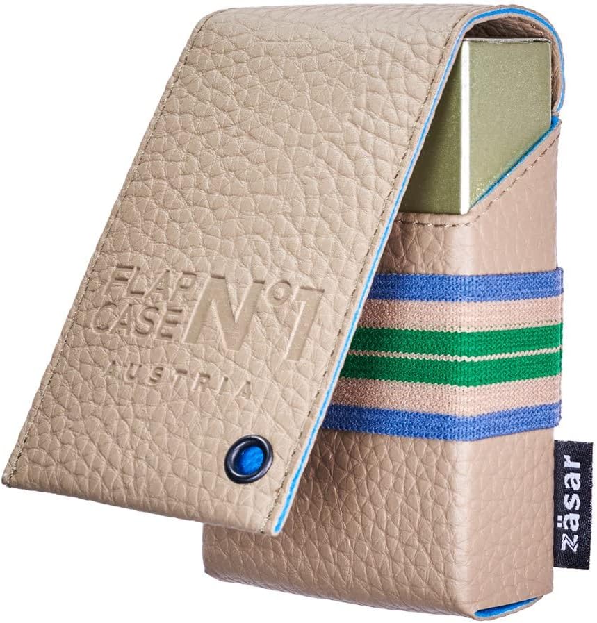 FLAPCASE N°1 • POLO • Designer Zigarettenetui, Made in Austria, Gummiband, Leder vegan Zigarettenbox