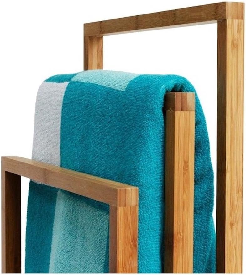 MSV Handtuchständer, Bambus, Weiss, One Size