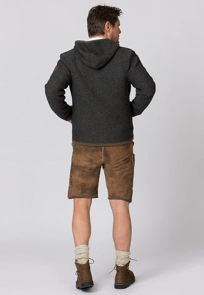 Stockerpoint Herren Alex Trachtenstrickjacke, 48 Anthrazit