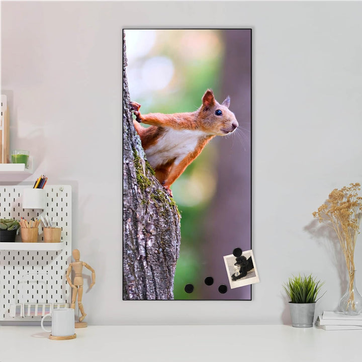 banjado® Magnettafel 37 x 78cm / Magnetwand aus Metall/Magnetpinnwand als Memoboard/Pinnwand Magnett