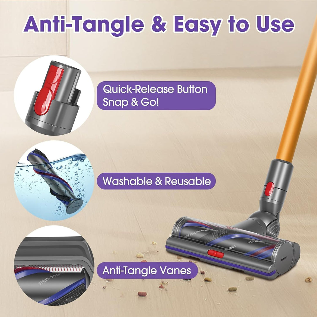 Torque Drive Bodendüse für Dyson V11 V15 V10 V8 V7 Bürste Anti-Tangle Einstellbare Saugkraft Elektri