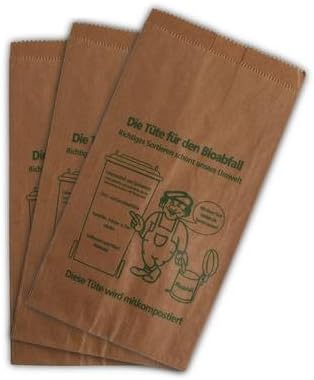 400 Bioabfalltüten Papier braun 9,5 l Biomülltüten Kompostbeutel Mülltüten Müllbeutel Bio 20 + 16 x